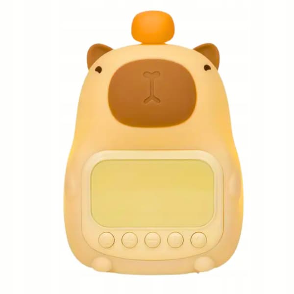 Capybara Vækkeur Natlampe Skrivebordstimer Snooze LED USB