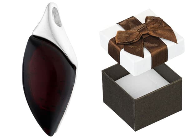 Silverdroppehänge med bärnsten elegant dropphänge för kvinnor 925