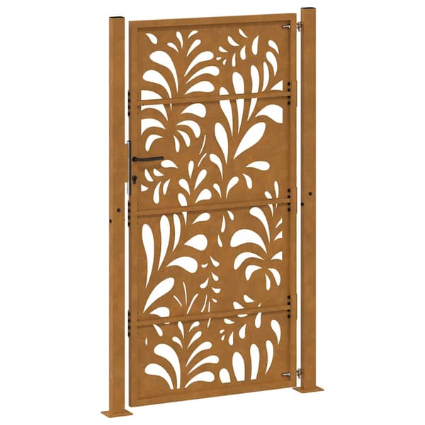 vidaXL havelåge 105x205 cm rustfrit stål bølgemønster