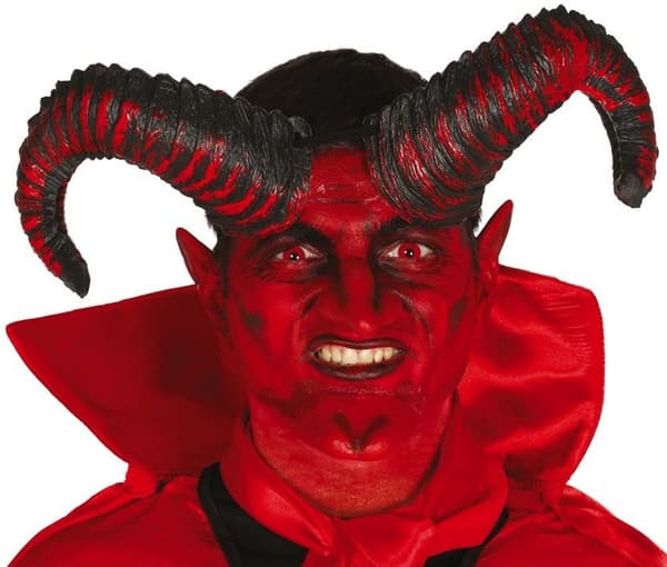 Djävulens horn Demonröd Halloween 20cm