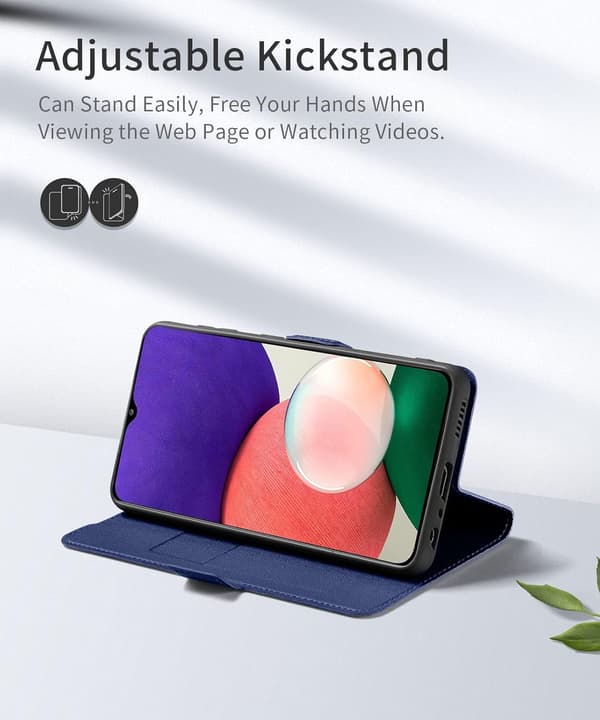 MARINEBLÅT LUKKET ETUI TIL SAMSUNG GALAXY A22 5G