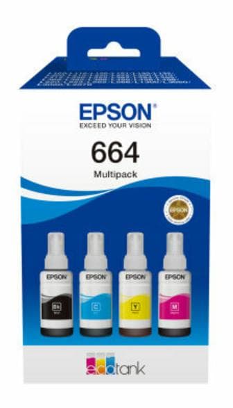 Epson 664 -monipakkaus — 4 mustepullon sarja (CMYK)