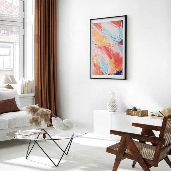 Plakat - Farverig Harmoni - dynamiske farveovergange i pastelfarver
