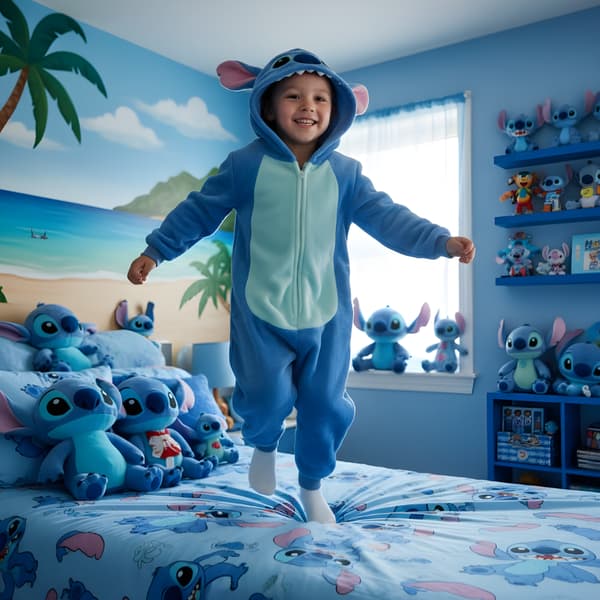 Lilo & Stitch Onesie Kigurumi Pyjamaskostume 135-145cm