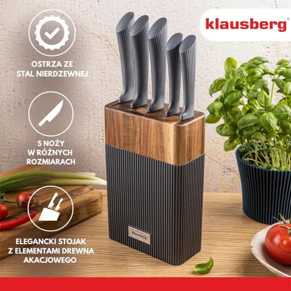 KLAUSBERG KB-7979 KNIVSÆT I AKACIABLOK
