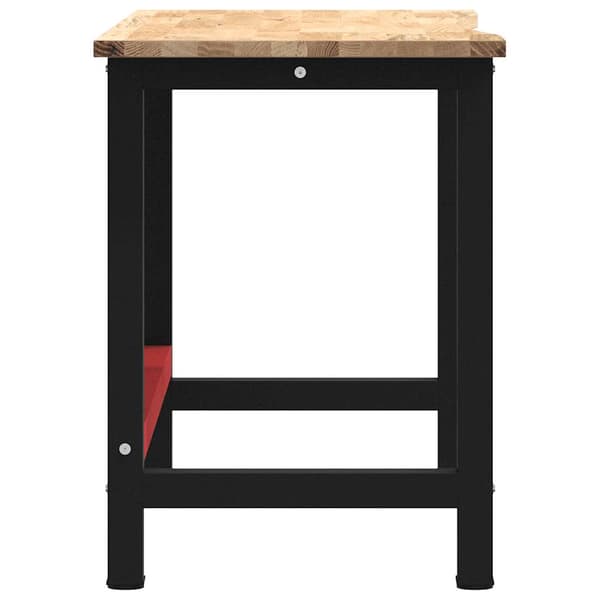 vidaXL arbejdsbord, 140x60x81,5 cm, massivt egetræ