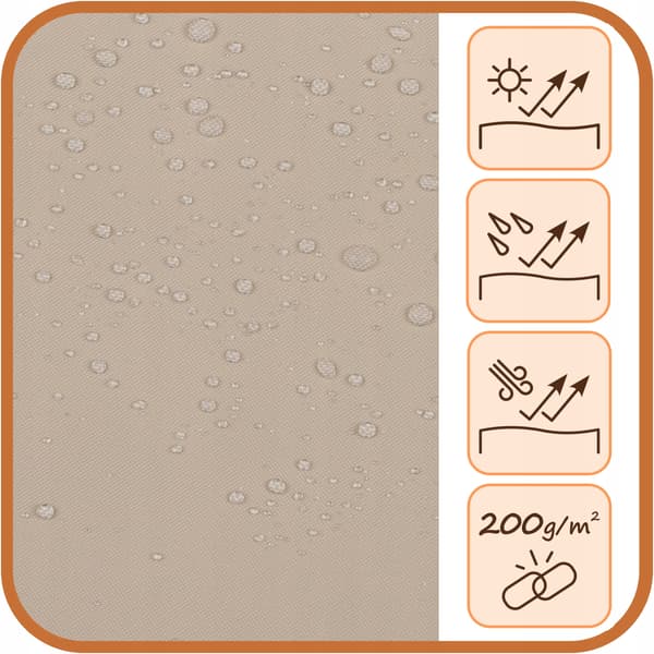 Terassi- ja puutarhaverho R 155x190 vaalea beige