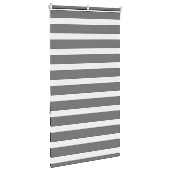 vidaXL Zebra rullegardin, mørkegrå, stofbredde 85,9 cm, polyester