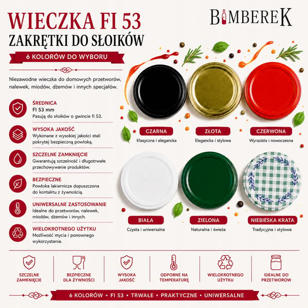 10 st skruvkorkar 53 mm twist-off för burkar, flaskor, marmelader och korkar
