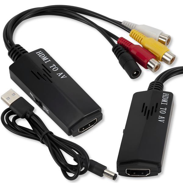 HDMI til AV adapter med 3x female RCA-stik