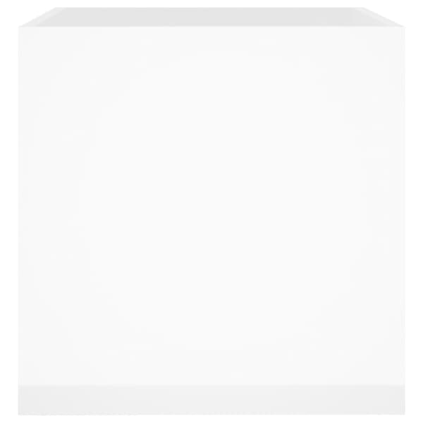 vidaXL Blomkruka, blank vit, 40x40x40 cm, träbaserat material