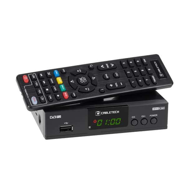 TV-vastaanotin DVB-T2 H.265 HEVC USB Cabletech