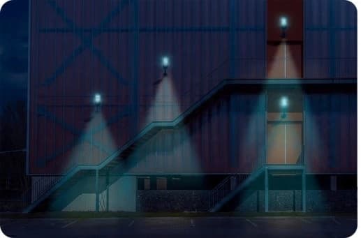 Gadelampe til mast, til facader, 2000W, kraftig lampe, projektør, halogen