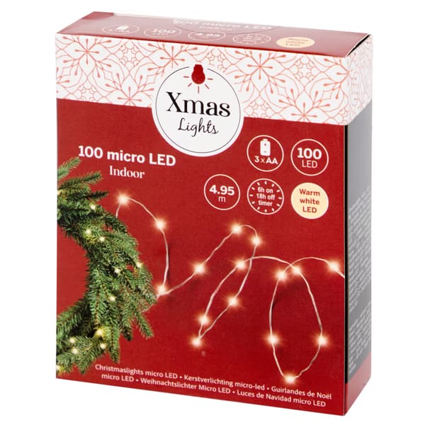 Julelys 100 LED Indendørs Varm Hvid
