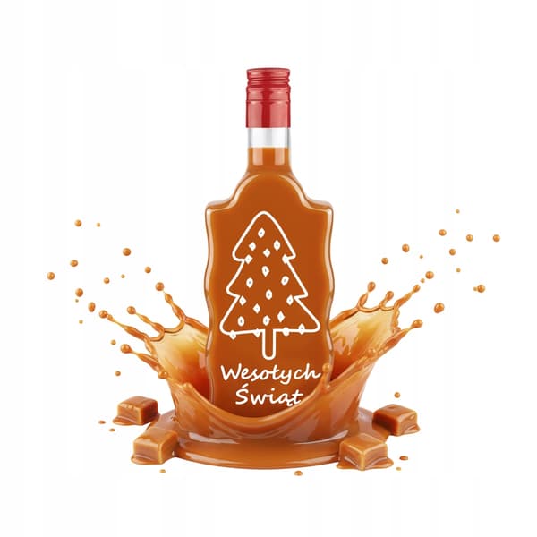 Set med 5 x Christmas wave-glasflaskor 500 ml med tryck FÖR tinkturer 0,5 l