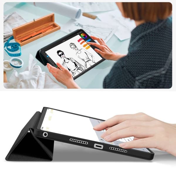 Tech-Protect SmartCase -kynäkotelo Lenovo Idea Tab 11.0 TB-336:lle - musta