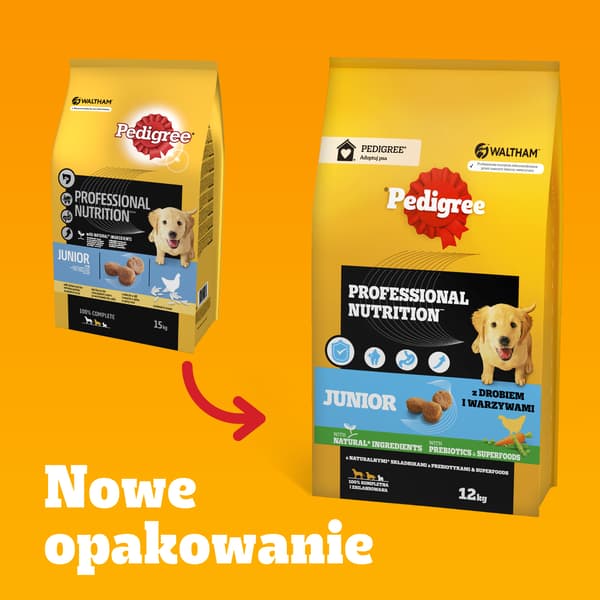 Pedigree Junior Professional Nutrition fjäderfä 12 kg