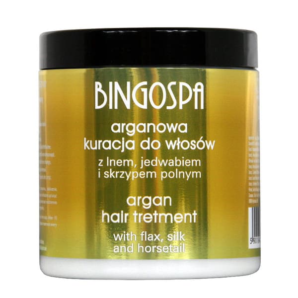BINGOSPA Argan hårkur med hørfrø, silke og padderokke