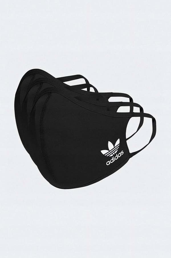 Adidas masker, sorte, 3-pak med S WŁB-logo