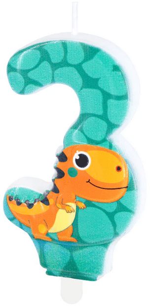 Kagelys Nummer 3 TRE Dino DINOSAUR