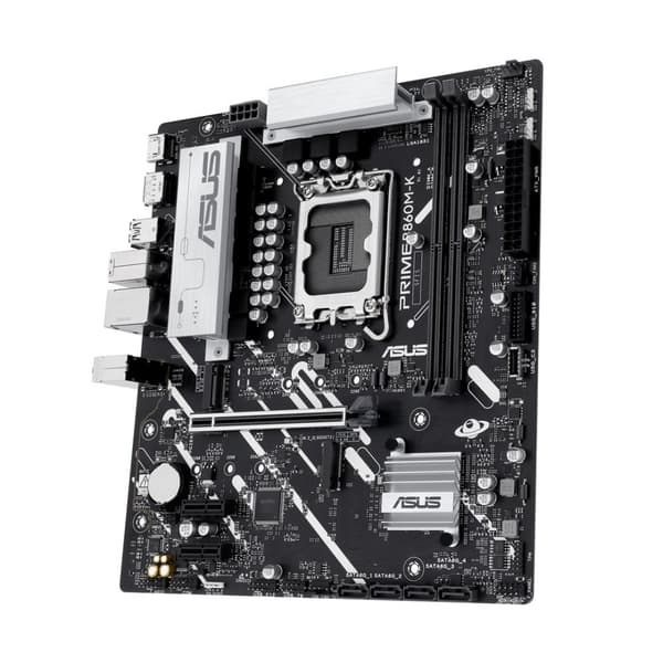 ASUS PRIME B860M-K Micro ATX Bundkort, Sort, DDR5, 128GB