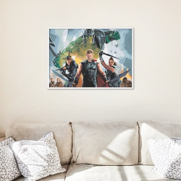 MALERI EFTER TAL MED RAMME Billeder til maleri - Thor Ragnarok 50x40 cm