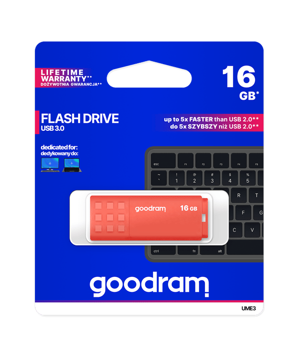 Goodram Pendrive 16 GB USB 3.0 UME3 oranssi