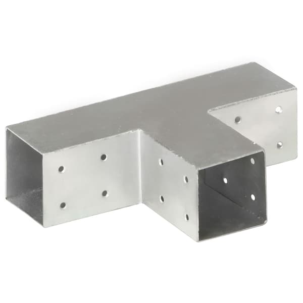 vidaXL T-stolpeforbindelse galvaniseret metal 71x71 mm