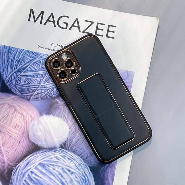 Nytt Kickstand Case iPhone 13 Pro-skal med stativ svart