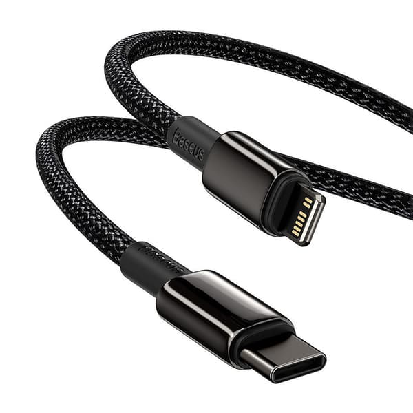 Baseus Tungsten Gold USB-C til Lightning-kabel, 20W, 5A, PD, 2m (sort)