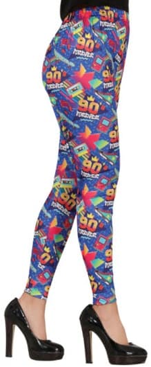LEGGINGSIT Housut Värikkäät Disco 90s M