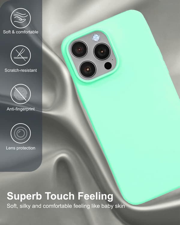 SILIKONEETUGER TIL APPLE IPHONE 14 PRO MAX GRØN A2894 A2651 A2893