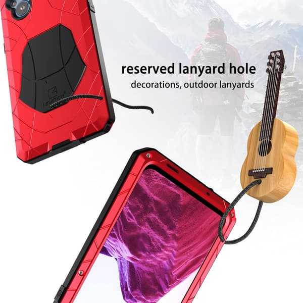 RØD BUMPER ETUI TIL ONEPLUS NORD N20 5G METALFORSTÆRKET CPH2459