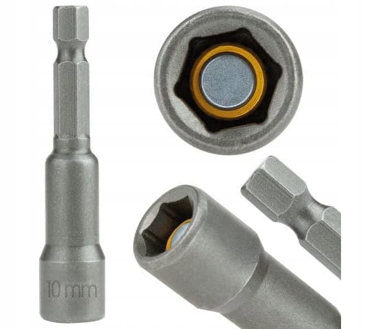 Magnetiska skruvmejselhylsor, 5 st, 10 mm