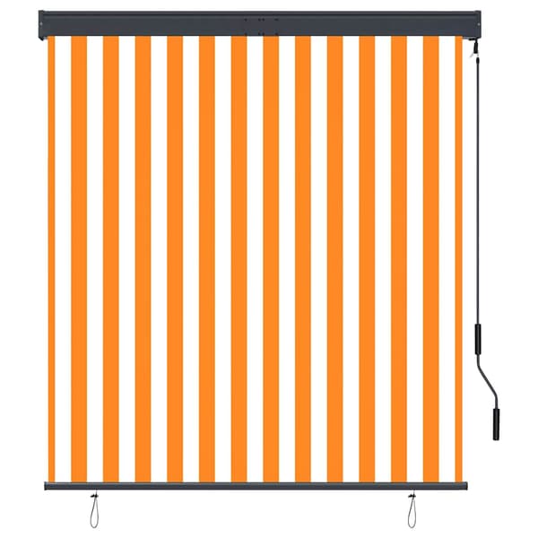 vidaXL Rullgardin, 140x250 cm, vit och orange