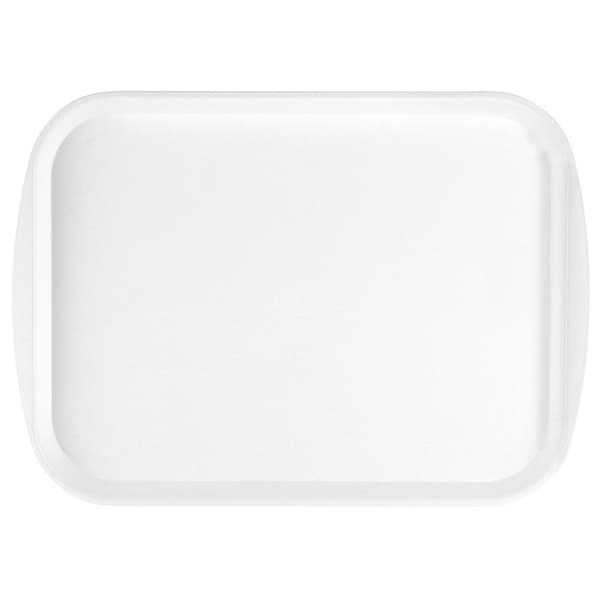 Serveringsbakke i plast hvid 43,5x31,5 cm