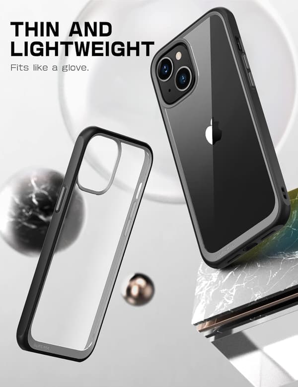ETUI TIL APPLE IPHONE 14 PLUS SILICIUM SORT FORSTÆRKET A2886 A2632 A2885