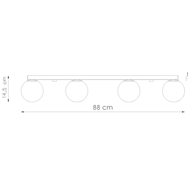 Loftlampe YOLI 4 G9 Sort Sollux SL.1154