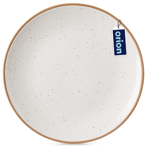 Middagstallrik platt keramisk beige 27 cm