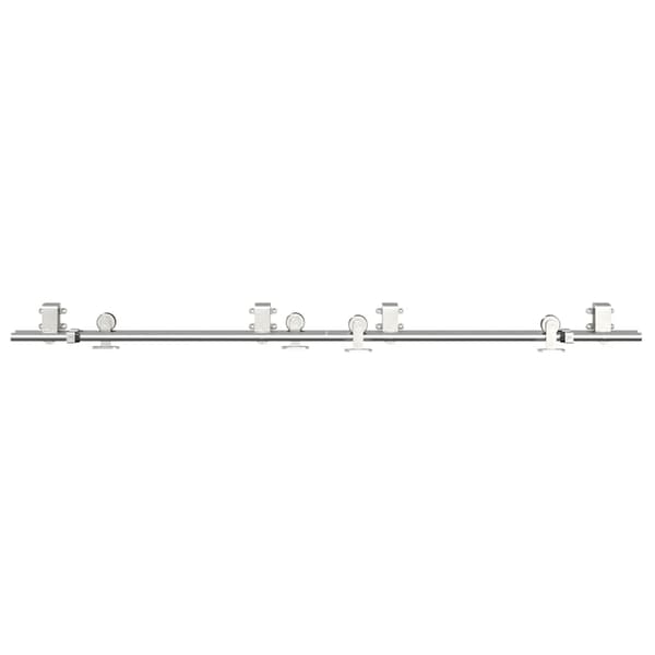 vidaXL Skjutdörrsfäste 183 cm stål silver