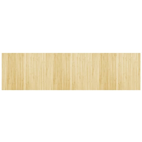 vidaXL Rektangulär matta, ljus naturfärgad, 80x300 cm, bambu