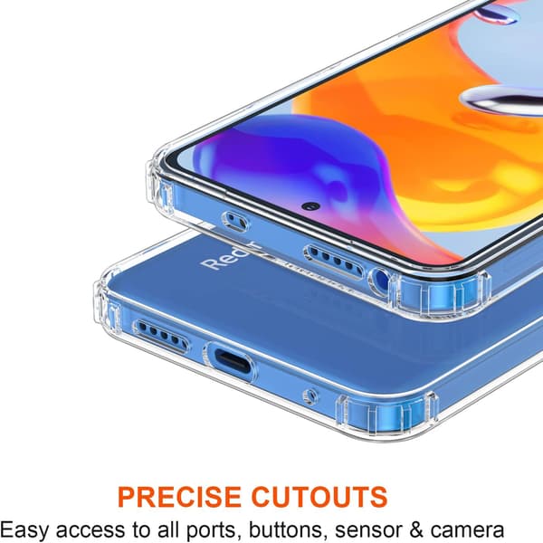 ETUI TIL XIAOMI REDMI NOTE 11/11S SILIKONE + 3x HÆRDET GLAS