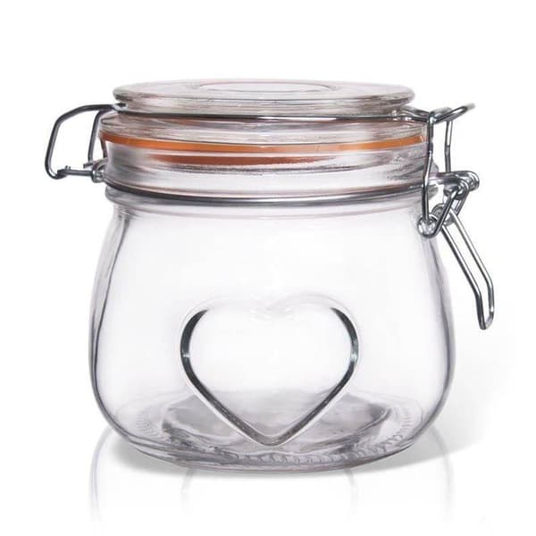 Patentburk med klips glas 500 ml