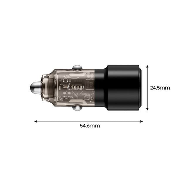TECH-PROTECT CC03 2-PORTARS BILLADDARE PD75W SVART