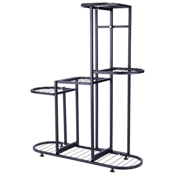 Blomsterstand metal sort 5-niveauer 84,5 cm