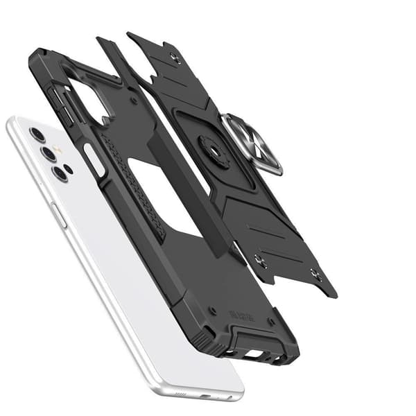 Wozinsky Ring Armor Hybridskal + Magnethållare Samsung Galaxy A73 Silver