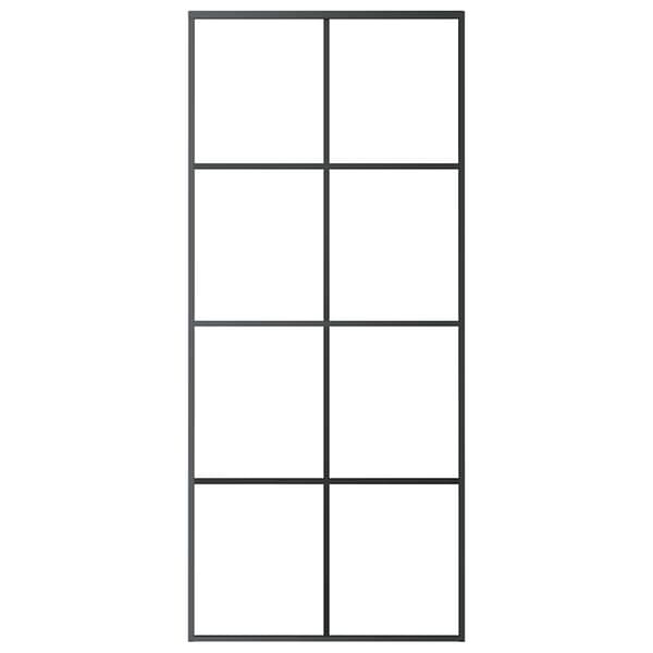 vidaXL skydedøre sort 90x205 cm ESG-glas og aluminium