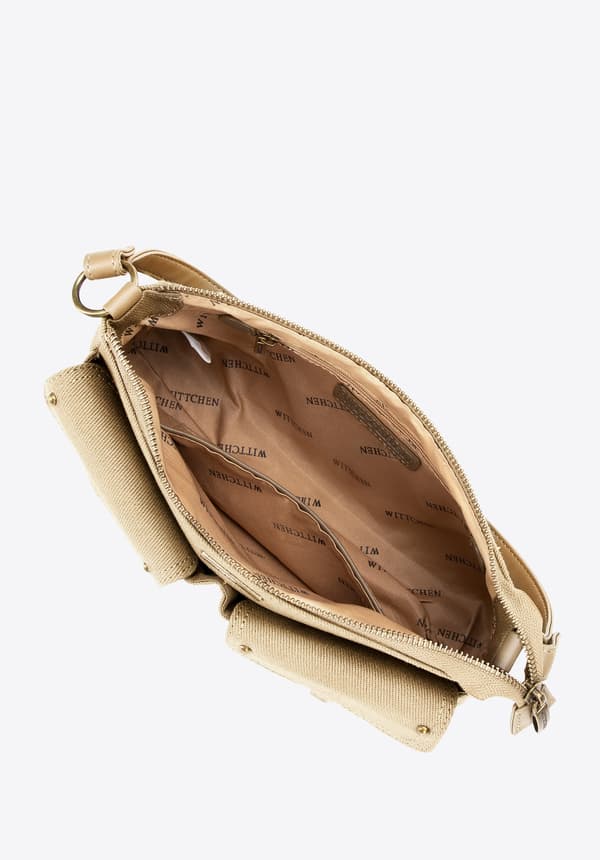 Wittchen Damaxelväska med fickor beige bomull
