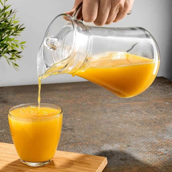 Lasinen kannu kannella 1,4 l