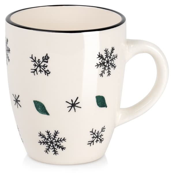Keramikkrus snöflingor 350 ml